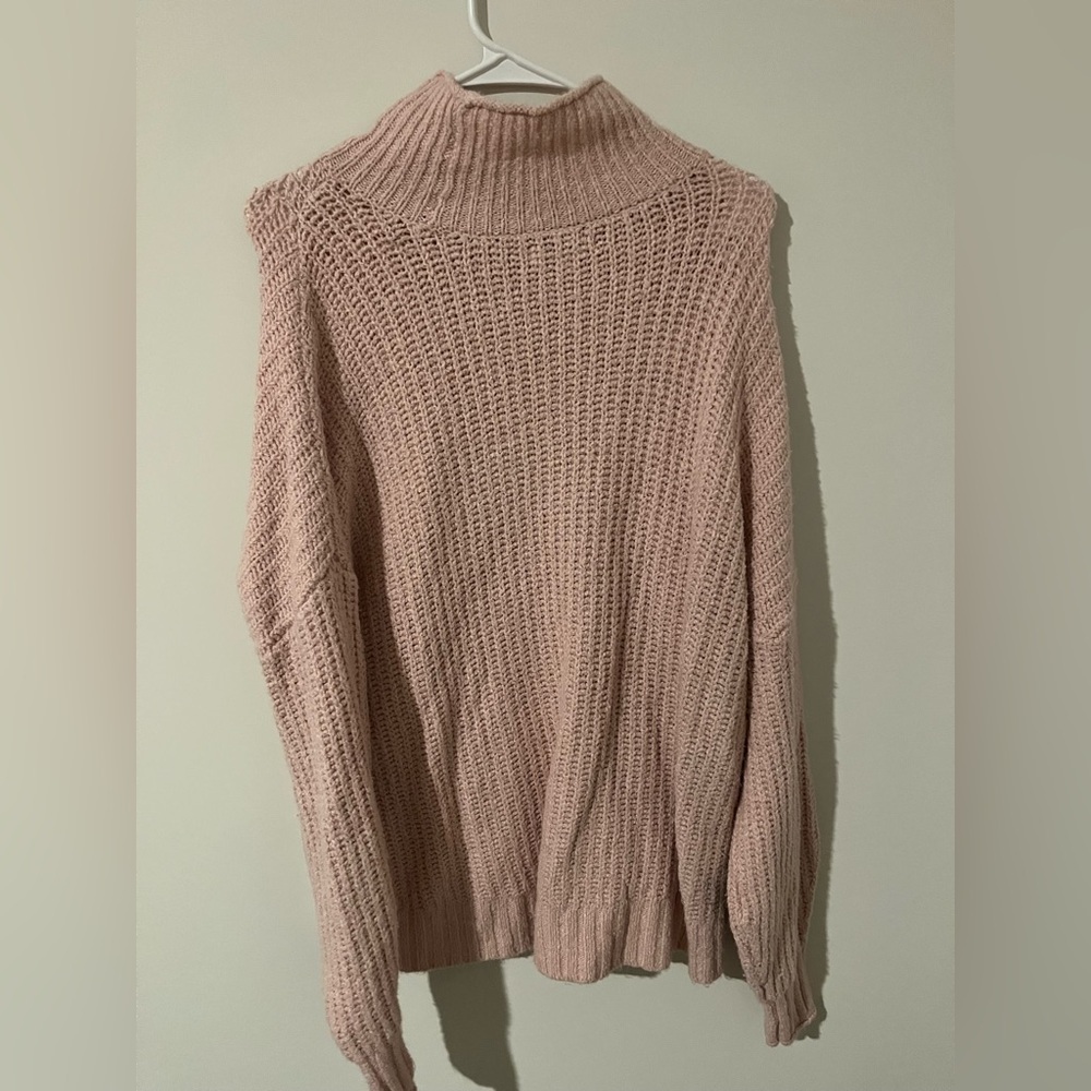 American Eagle Cozy Light Pink Turtleneck Sweater Women’s Medium - Picture 4 of 5